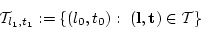 \begin{displaymath}
{\cal{T}}_{l_1,t_1} := \{(l_0,t_0): ({\bf l,t}) \in {\cal{T}}\}
\end{displaymath}
